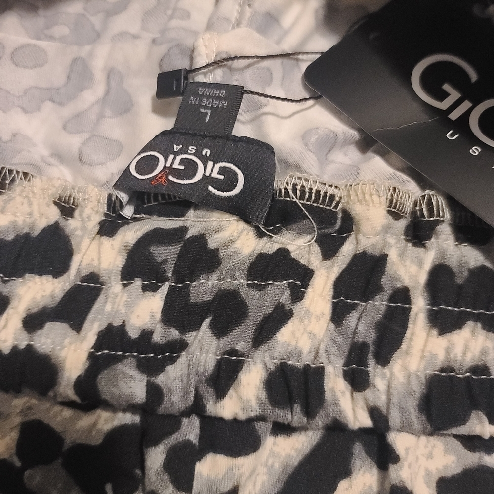BN Leopard Print Shorts with Sporty Panel on Sides size large Grey and black. - Picture 6 of 10
